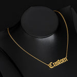Personalized Old English Name Custom Necklaces For Women Men Gold Silver Color Stainless Steel Chain Pendant Necklace Jewelry
