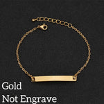 Customized Engraving Nameplate Couple Bracelet For Lover