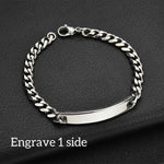 Customized Engraving Nameplate Couple Bracelet For Lover