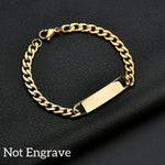 Customized Engraving Nameplate Couple Bracelet For Lover