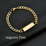 Customized Engraving Nameplate Couple Bracelet For Lover