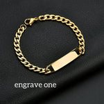Customized Engraving Nameplate Couple Bracelet For Lover