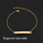 Customized Engraving Nameplate Couple Bracelet For Lover