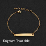 Customized Engraving Nameplate Couple Bracelet For Lover