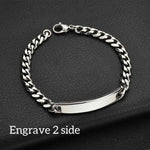 Customized Engraving Nameplate Couple Bracelet For Lover
