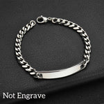 Customized Engraving Nameplate Couple Bracelet For Lover