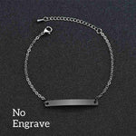 Customized Engraving Nameplate Couple Bracelet For Lover