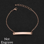 Customized Engraving Nameplate Couple Bracelet For Lover