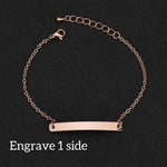 Customized Engraving Nameplate Couple Bracelet For Lover