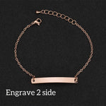 Customized Engraving Nameplate Couple Bracelet For Lover