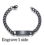 Customized Engraving Nameplate Couple Bracelet For Lover