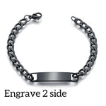 Customized Engraving Nameplate Couple Bracelet For Lover