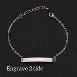 Customized Engraving Nameplate Couple Bracelet For Lover